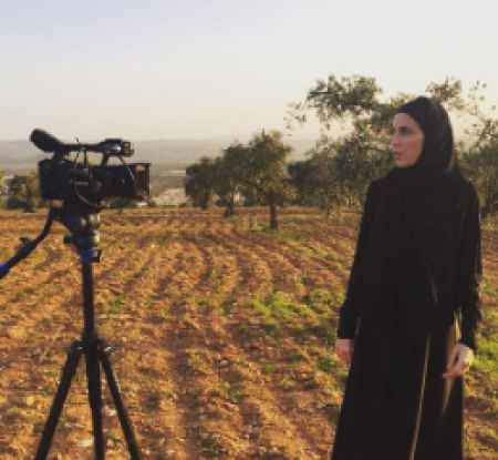 Clarissa during the shooting at middle east.