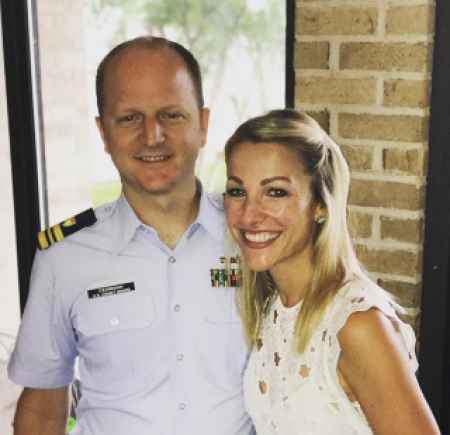 Lindsay with her brother who is in US Coast Guard
