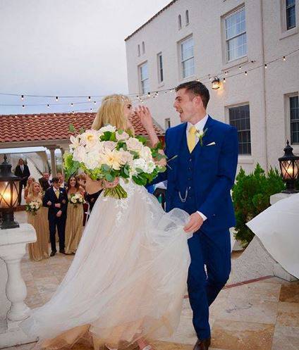 Spencer Locke and Chris Mason at their wedding day