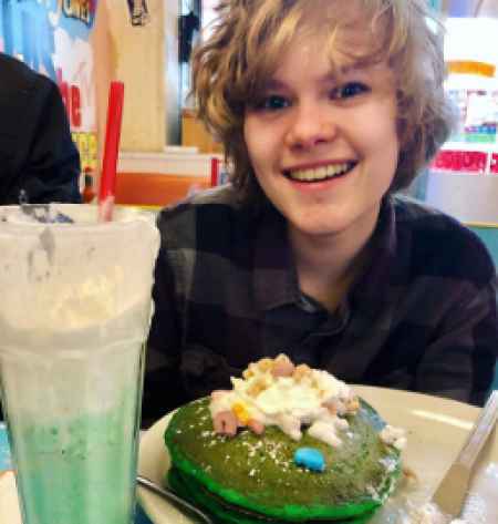 Izzy relishing his food