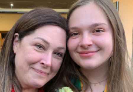 Carnie and her daughter