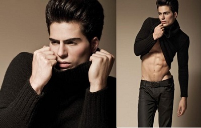 Dominique flaunting his abs