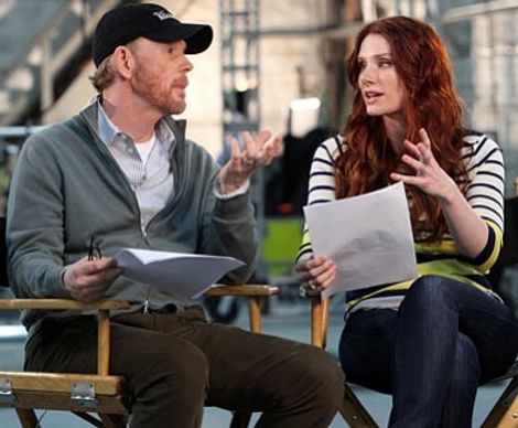 Paige consulting about her script