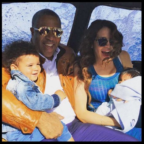 Robert F. Smith with his wife, Hope, and children