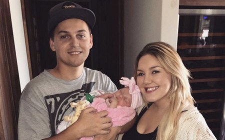 Billi Bruno with her boyfriend and daughter