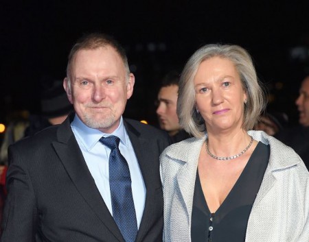 Robert Glenister with his second wife, Celia de Wolff