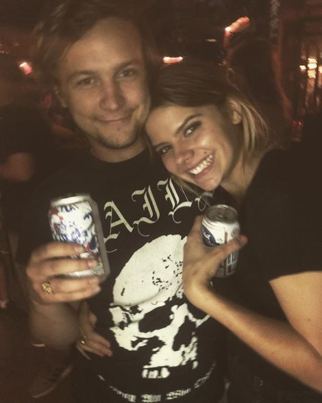 Logan Miller with his girlfriend Emma McBride