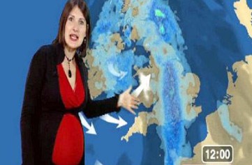 Helen Willetts working with her baby bump.