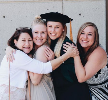  The You-Tuber Keren Swanson with her mother, Catherine Swanson, and two elder sisters, Catherine, Mary Swanson.