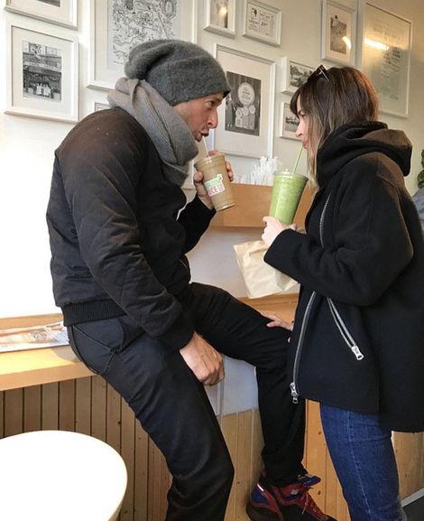 Dakota Johnson with her long term boyfriend, Chris Martin