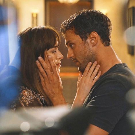 Dakota Johnson in film Fifty Shades of Grey