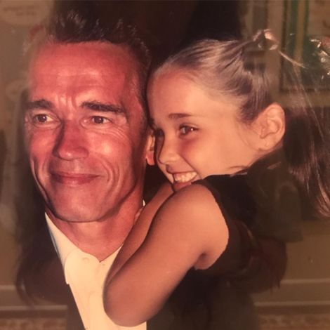 Christina Schwarzenegger with her father, Arnold Schwarzenegger