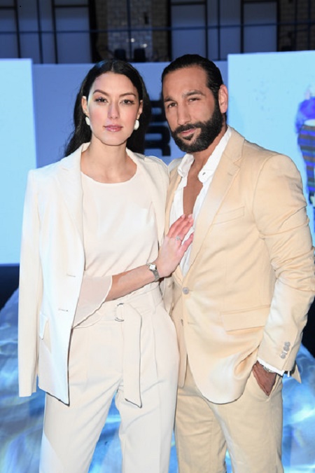 Massimo Sinato with his second wife, Rebecca Mir