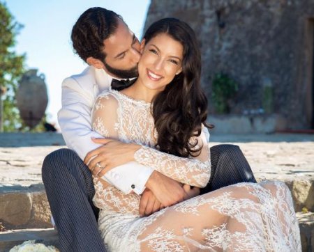 Rebecca Mir and her husband, Massimo Sinato