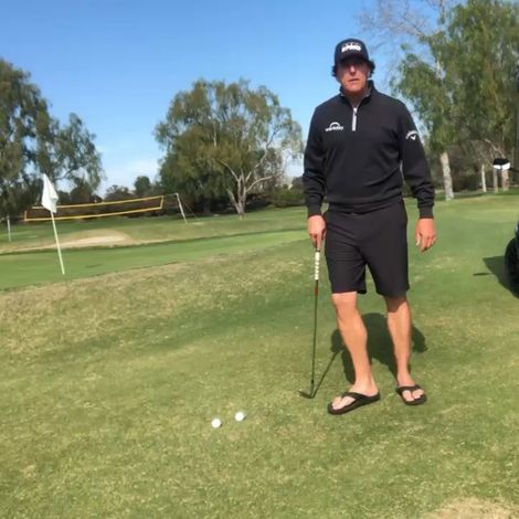 Phil Mickelson on a golf course