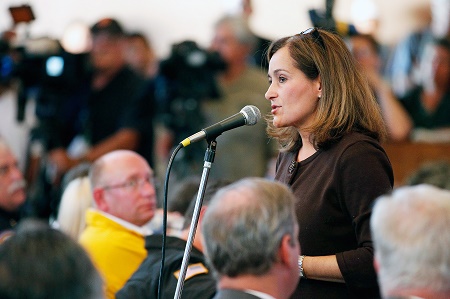 Geisha While giving a speech