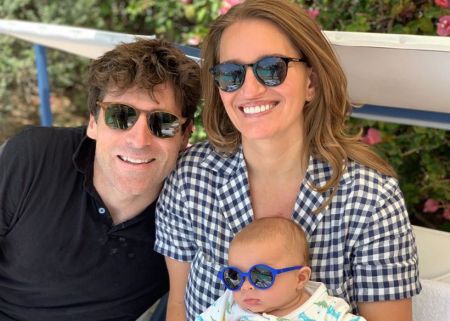 Tony Dokoupil with his wife and kid