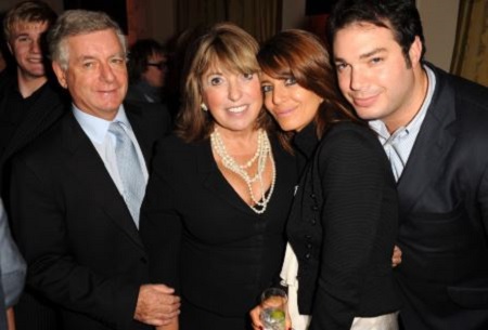 Image: Eve Pollard with her husband and children