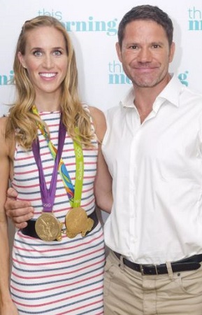 Steve Backshall with her wife Helen Glover
