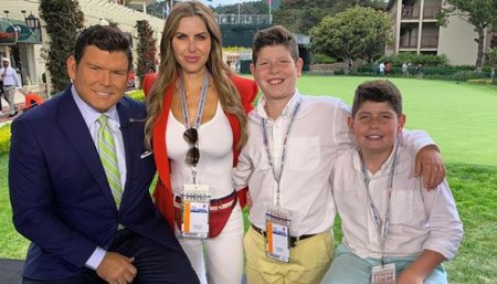 Amy Baier with her husband and children