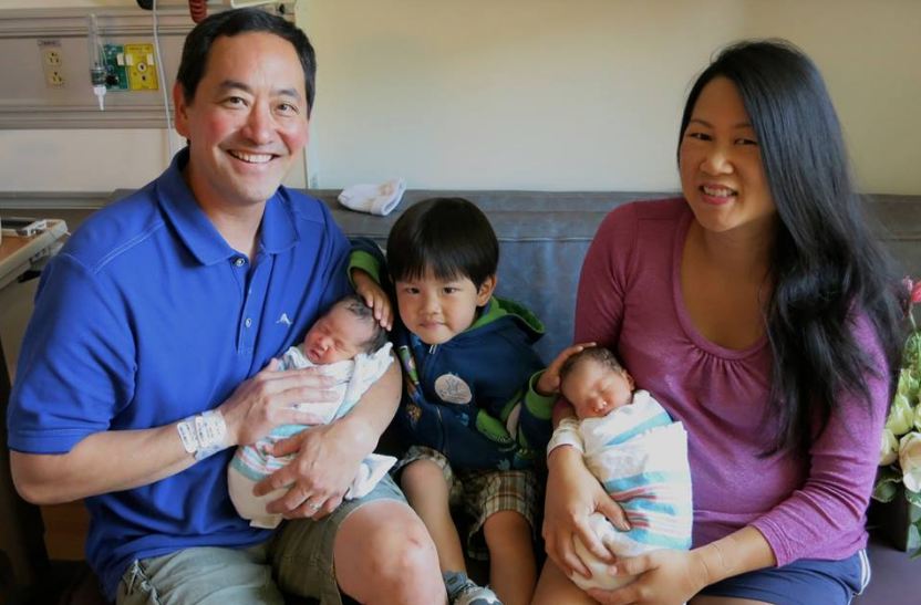 Ginger Chan (right) with her family