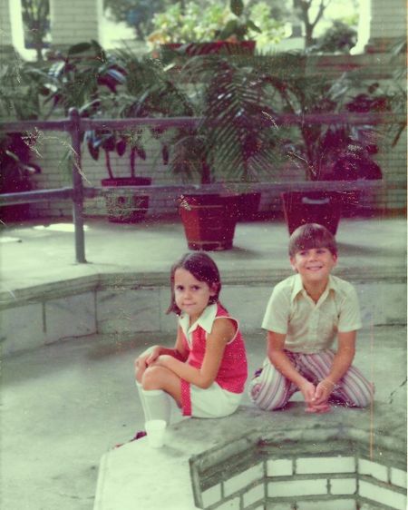 Childhood photo of Abigail Pesta while playing with her sibling