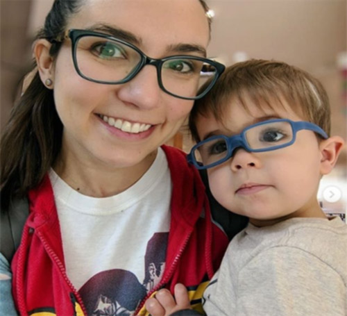 Trisha Hershberrger looking happy with her first son Logan Parker.