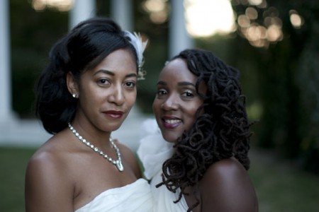 Image: Same-Sex couple Danielle Moodie and Aisha Mills; Source: Essence