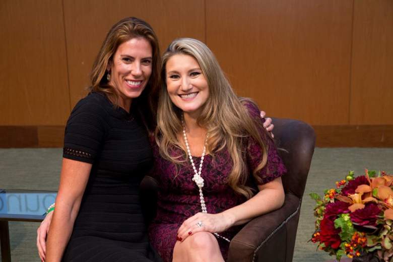 Raina Patricia (right) with a friend at the charity event