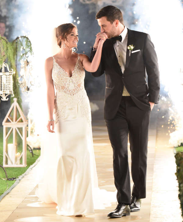 Jade Roper (left) and Tanner Tolbert (right) at their extravagant wedding