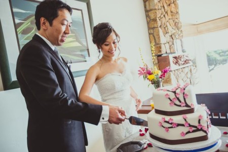 Carol E. Reiley with her spouse, Andrew Ng's wedding ceremony