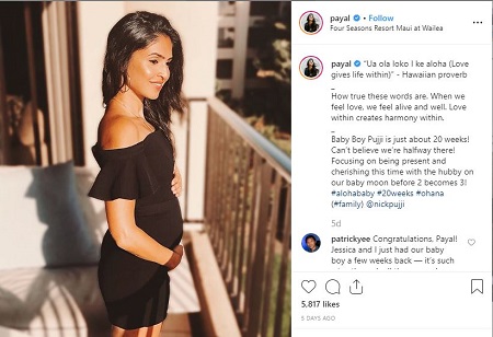 Payal and her husband Nick expecting their first child together.