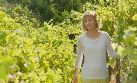 Karen Behnke is in her beautiful garden in California