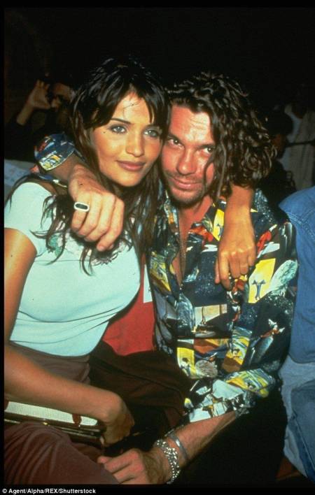 Helena Christensen with her former partner, Michael Hutchence