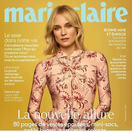 Diane Kruger featured in the cover of Marie Claire magazine