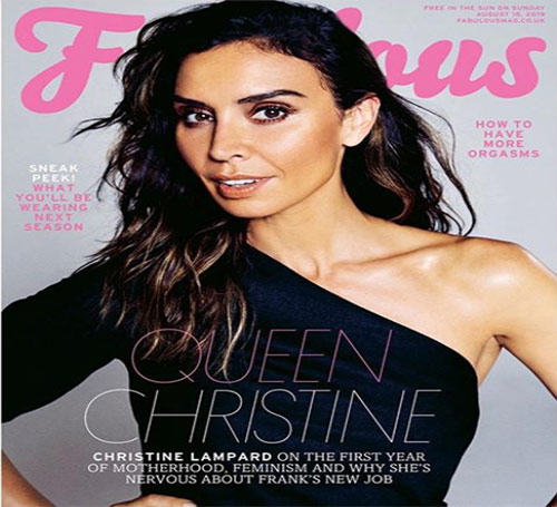 Christine Lampard as a cover model in Fabolus magazine