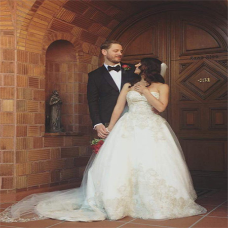 Trisha Hersheberger and husband Nate Parker looking stunning on their wedding.