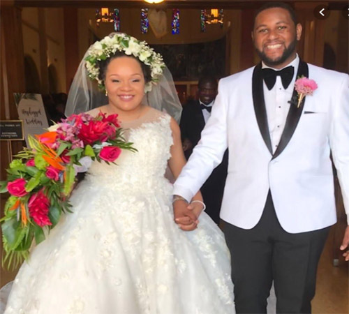 Yamiche and Nathaniel Cline on their big day