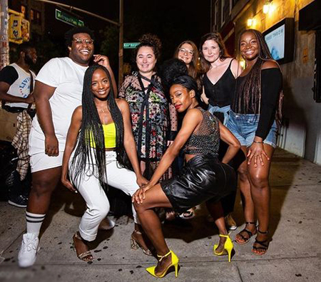 Liza along with her bunch of friends.