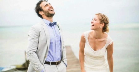 Max Shifrin and Sara Haines at their wedding
