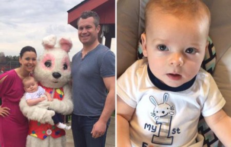 Melissa and her spouse, Ryan's first baby boy