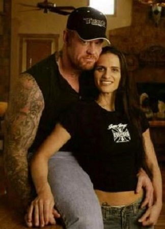 Sara Calaway with her husband, Mark Calaway