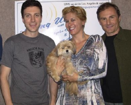 Image: Annie Wood with her husband and interviewer