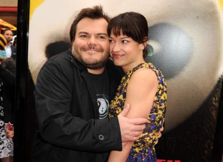 Image: Jack Black with his wife,artist Tanya Hayden