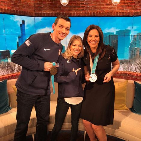 Erica Hill with Chris Knierim and Chris Knierim, National Pair Champions and Medalist