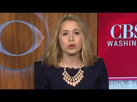 Eliza Collins working at CBS