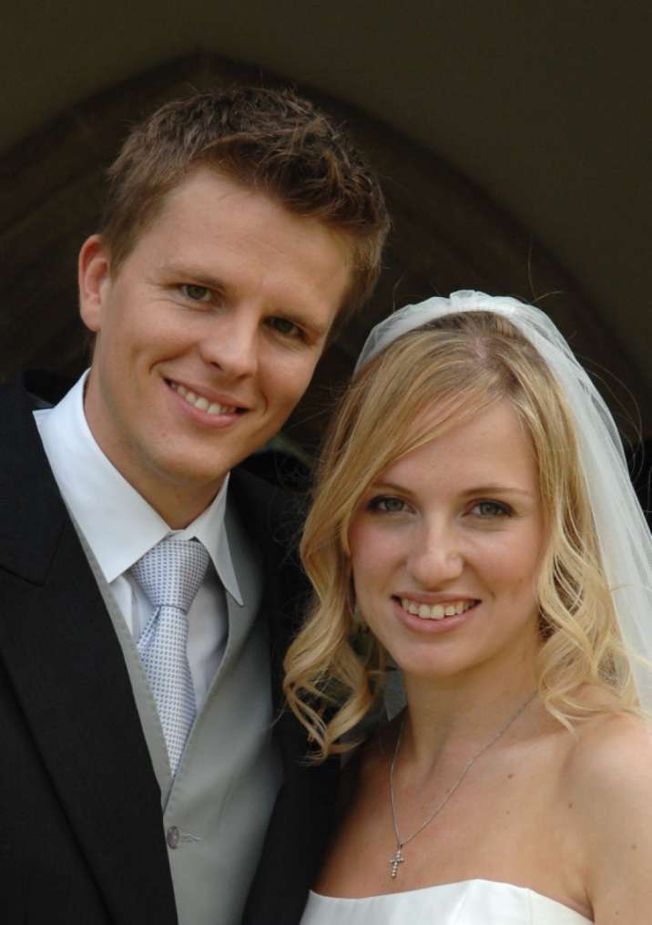 Harriet and Jake Humphrey's wedding ceremony.