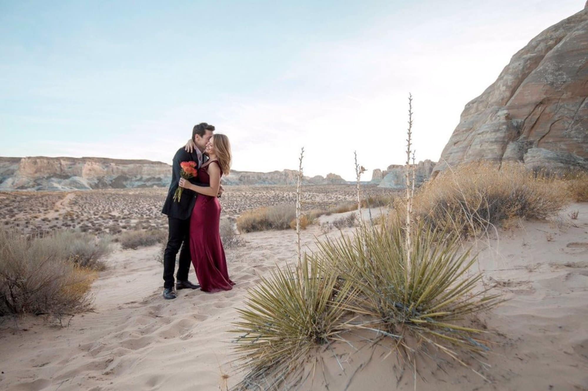 Katy Tur and Tony Dokoupil in Utah at their wedding