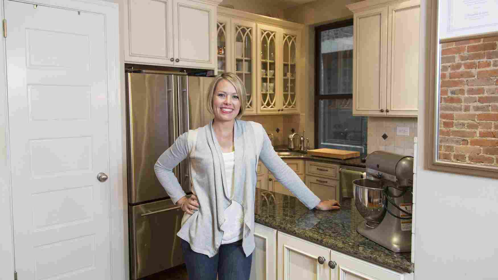 Calvin Bradley Fichera's mother in the kitchen.