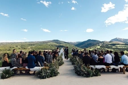 Erin Andrews with her husband Jarret Stoll at their wedding ceremony